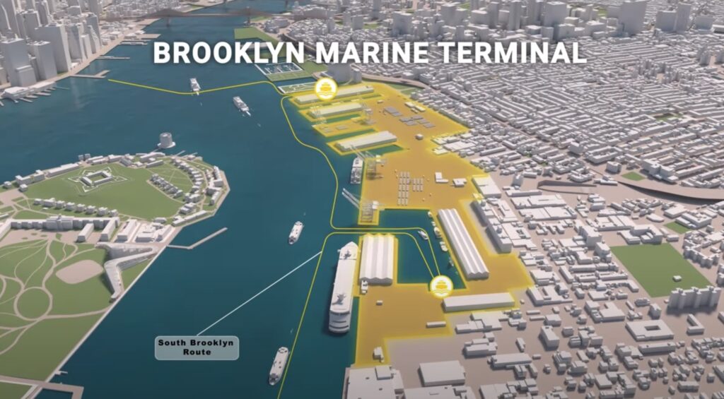 Rendering of Brooklyn Marine Terminal Site, via NYC Mayor's Office YouTube channel